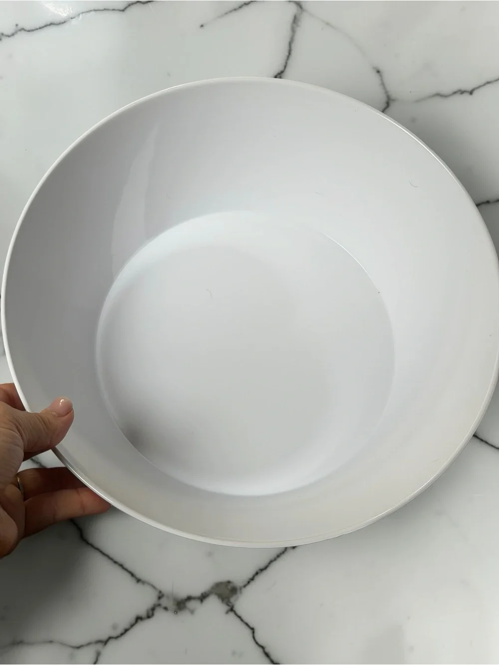 Set of 2 NEW White Melamine Serving Bowls 11.5” Large Salad Pasta Bowl